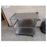 STAINLESS STEAL SERVING CART NSF APPROVED