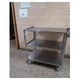 STAINLESS STEAL SERVING CART NSF APPROVED