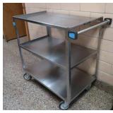 STAINLESS STEAL SERVING CART NSF APPROVED