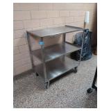 STAINLESS STEAL SERVING CART NSF APPROVED