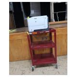 HP LASERJET P3015 + WILSON HEAVY DUTY ROLLING CART