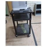 HP LASERJET 2600ON ON PLASTIC ROLLING CART