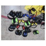 MISC LOT OF HEADPHONES AND EARMUFFS