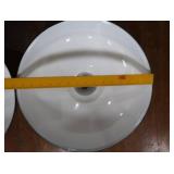 2 16" VINTAGE APPLETON RLM GREEN ENAMEL LIGHT SHADES
