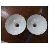 2 16" VINTAGE APPLETON RLM GREEN ENAMEL LIGHTSHADES