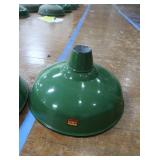 2 16" VINTAGE APPLETON RLM GREEN ENAMEL LIGHTSHADES