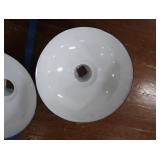 2 16" VINTAGE APPLETON RLM GREEN ENAMEL LIGHTSHADES