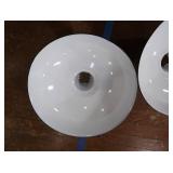 2 16" VINTAGE APPLETON RLM GREEN ENAMEL LIGHTSHADES