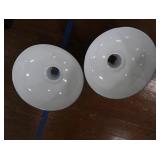 2 16" VINTAGE APPLETON RLM GREEN ENAMEL LIGHTSHADES