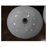 2 16" VINTAGE APPLETON RLM GREEN ENAMEL LIGHTSHADES