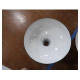 2 16" VINTAGE APPLETON RLM GREEN ENAMEL LIGHTSHADES