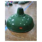 2 16" VINTAGE APPLETON RLM GREEN ENAMEL LIGHTSHADES