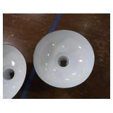 2 16" VINTAGE APPLETON RLM GREEN ENAMEL LIGHTSHADES
