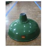 2 16" VINTAGE APPLETON RLM GREEN ENAMEL LIGHTSHADES