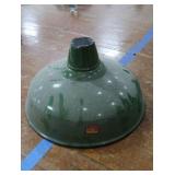 2 16" VINTAGE APPLETON RLM GREEN ENAMEL LIGHTSHADES