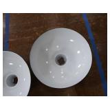 2 16" VINTAGE APPLETON RLM GREEN ENAMEL LIGHTSHADES