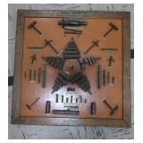 ANTIQUE / VINTAGE? INDUSTRIAL COLLECTABLE FRAMED IN WOOD