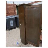 ANTIQUE  OAK SCHOOL HOUSE CUPBOARD