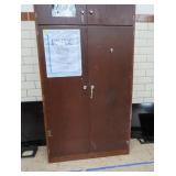 TALL WOODEN CUPBOARD
