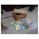 VINTAGE TOY CHEST FILLED
