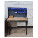 ROLLING WOOD SHELF & WORK BENCH