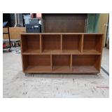 SHORT 7 CUBBY WOODEN SHELF