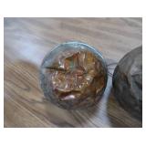 2 ANTIQUE COPPER TANK FLOATS