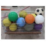 WHEELY CART FULL OF COLORFUL BALLS