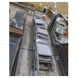 25+ METAL FOLDING CHAIRS ON ROLLING CART