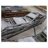 25+ METAL FOLDING CHAIRS ON ROLLING CART