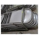 25+ METAL FOLDING CHAIRS ON ROLLY CART