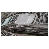 25+ METAL FOLDING CHAIRS ON ROLLY CART