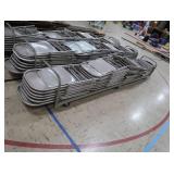 25+ FOLDING CHAIRS ON METAL ROLLY CART