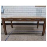 WOODEN SCHOOL LIBRARY TABLE