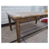WOODEN SCHOOL LIBRARY TABLE