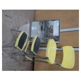 VINTAGE COSTCO STEP CHAIR AND A MIRROR