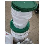 ASSORTMENT OF 2 & 5 GAL BUCKETS LIDS & MORE