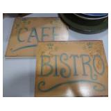 CAFE/BISTRO PLAQUES, PLATES AND MORE