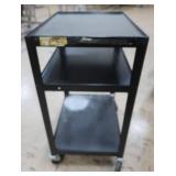 BLACK METAL "ROLLY" CART