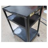 BLACK METAL "ROLLY" CART