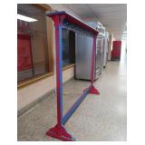 BIG 22 HOOK WOODEN SCHOOL COATRACK