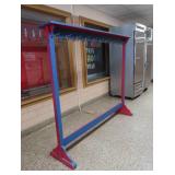 BIG 22 HOOK WOODEN SCHOOL COATRACK