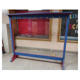 BIG 22 HOOK WOODEN SCHOOL COATRACK