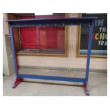 BIG 22 HOOK WOODEN SCHOOL COATRACK