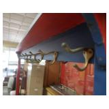 BIG 22 HOOK WOODEN SCHOOL COATRACK