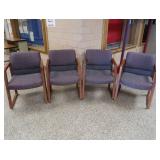 4 PLUSH OFFICE CHAIRS