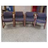 4 PLUSH OFFICE CHAIRS