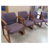 4 PLUSH OFFICE CHAIRS