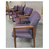 4 PLUSH OFFICE CHAIRS