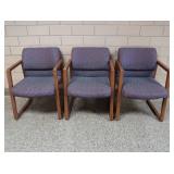 3 PLUSH OFFICE CHAIRS